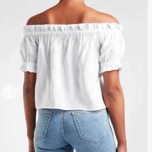 NWT Express XXS White off Shoulder top - Picture 2 of 3